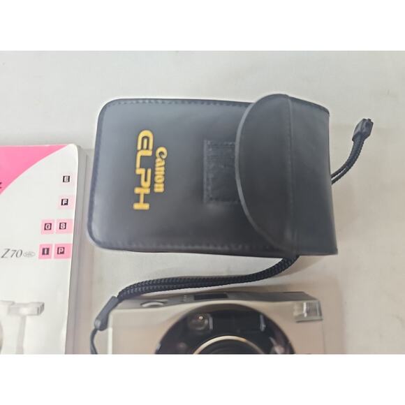 Canon ELPH 370Z Compact Point/Shoot Film Camera Tested & Works, w/ Leather Case - Picture 2 of 16